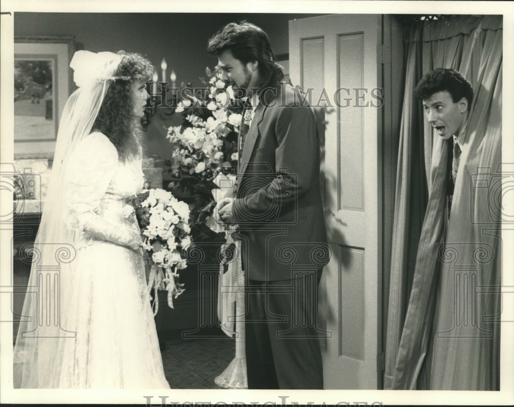 1990 Press Photo Actors in Season Finale of "My Two Dads" - nox22964