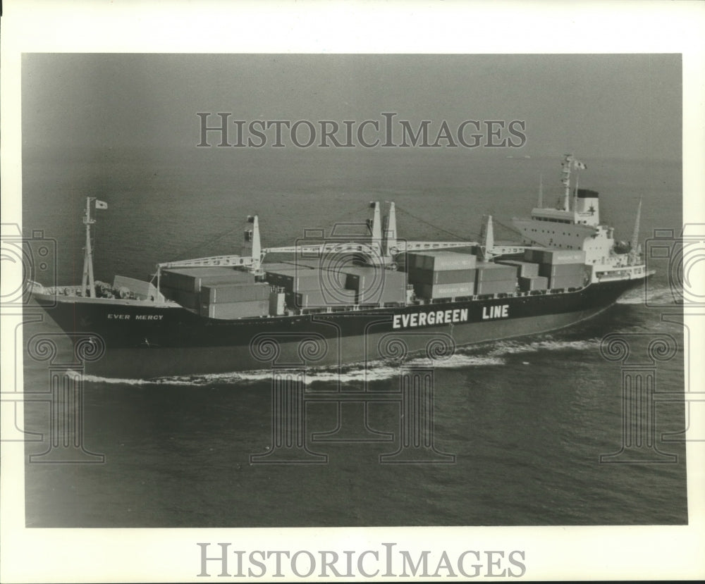 1978 Press Photo Evergreen Line, ship on the water - nox23027