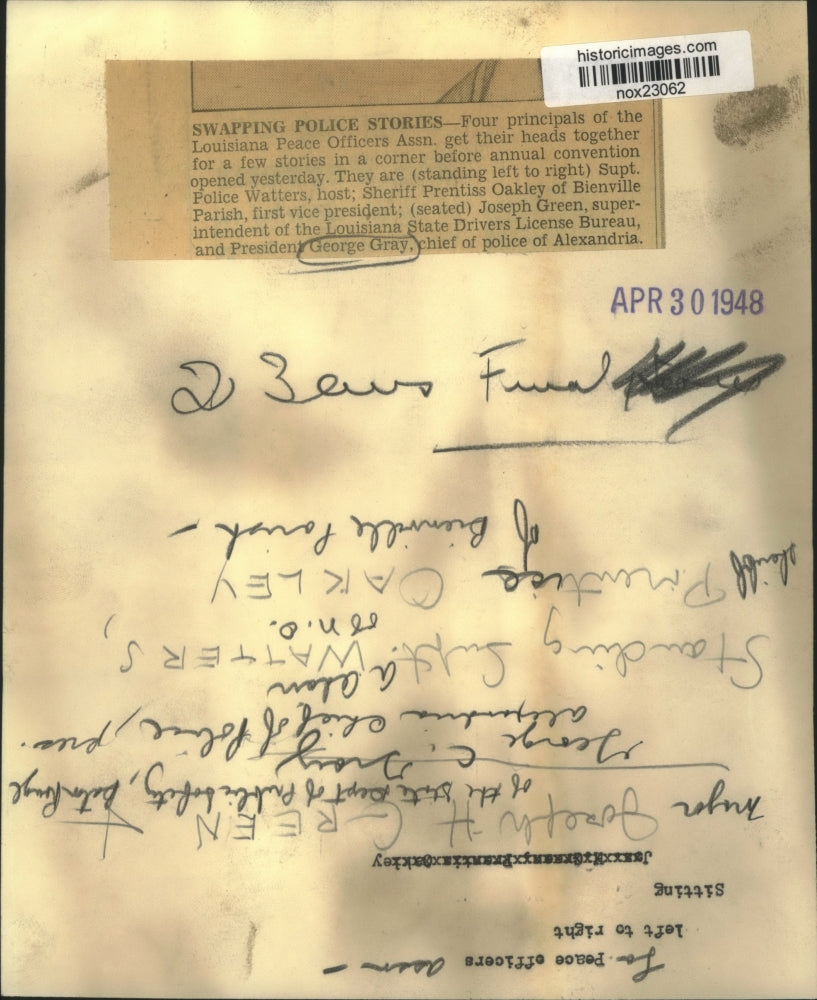 1948 Press Photo Louisiana Peace Officers Association Members at Convention