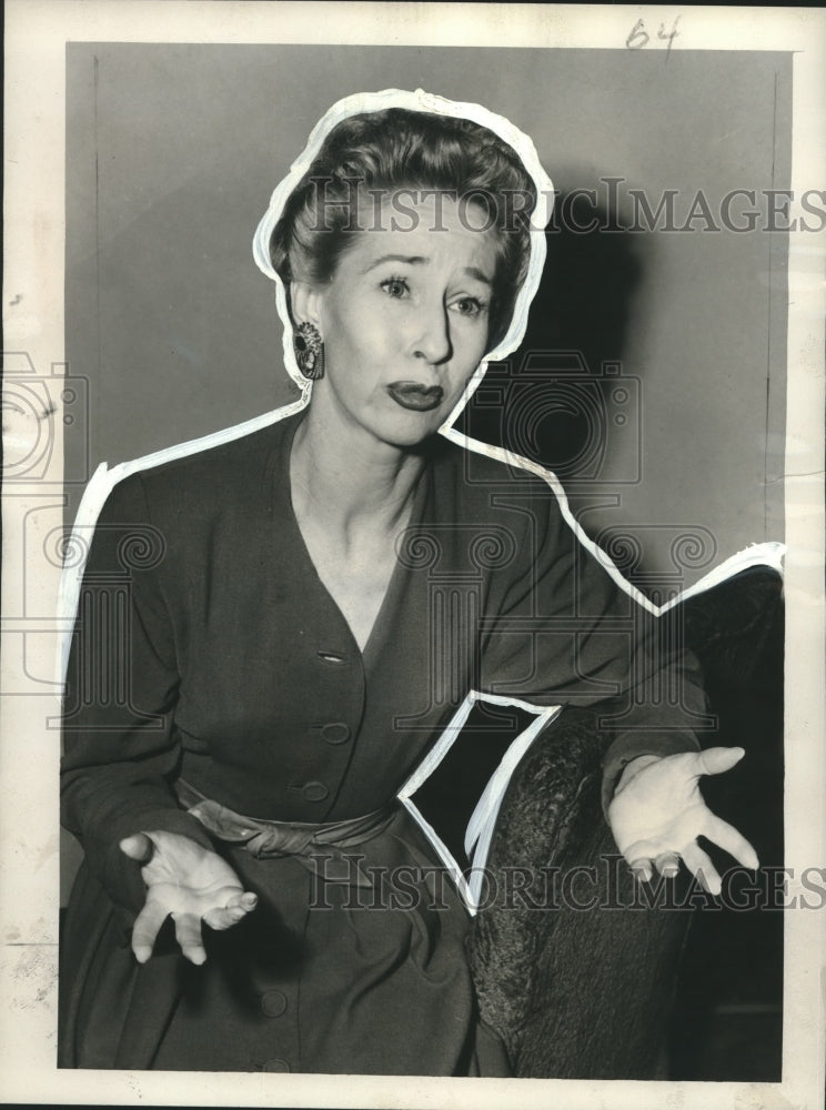 1954 Press Photo Mrs. Leslie Gorall plays Dorothy Burdette in &quot;Angel Street&quot;- Historic Images