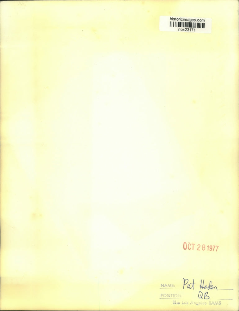 1977 Press Photo Los Angeles Rams Quarterback Football Player Pat Haden