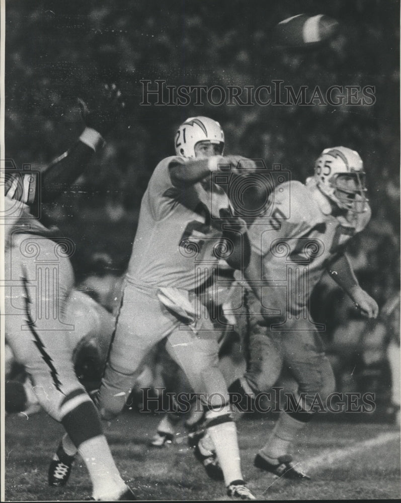 1970 Press Photo San Diego Chargers Quarterback Football Player John Hade