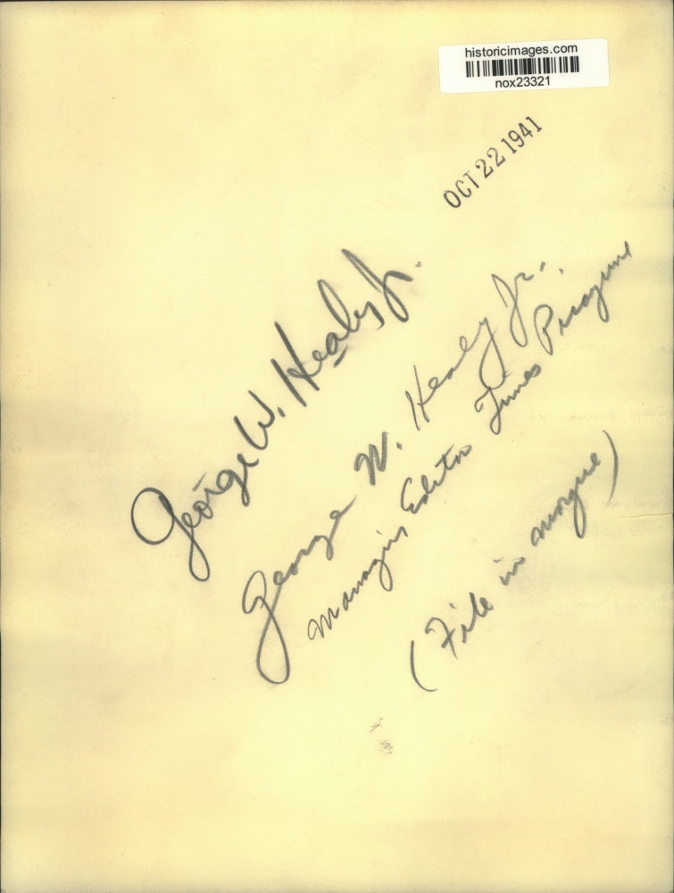 1941 Press Photo George W. Healy Jr., Managing Editor Times Picayune - nox23321