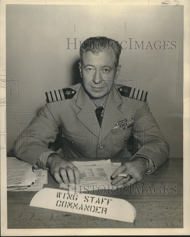 1950 Press Photo Head of New Orleans Naval Reserve Wing, Walter J. Harrison