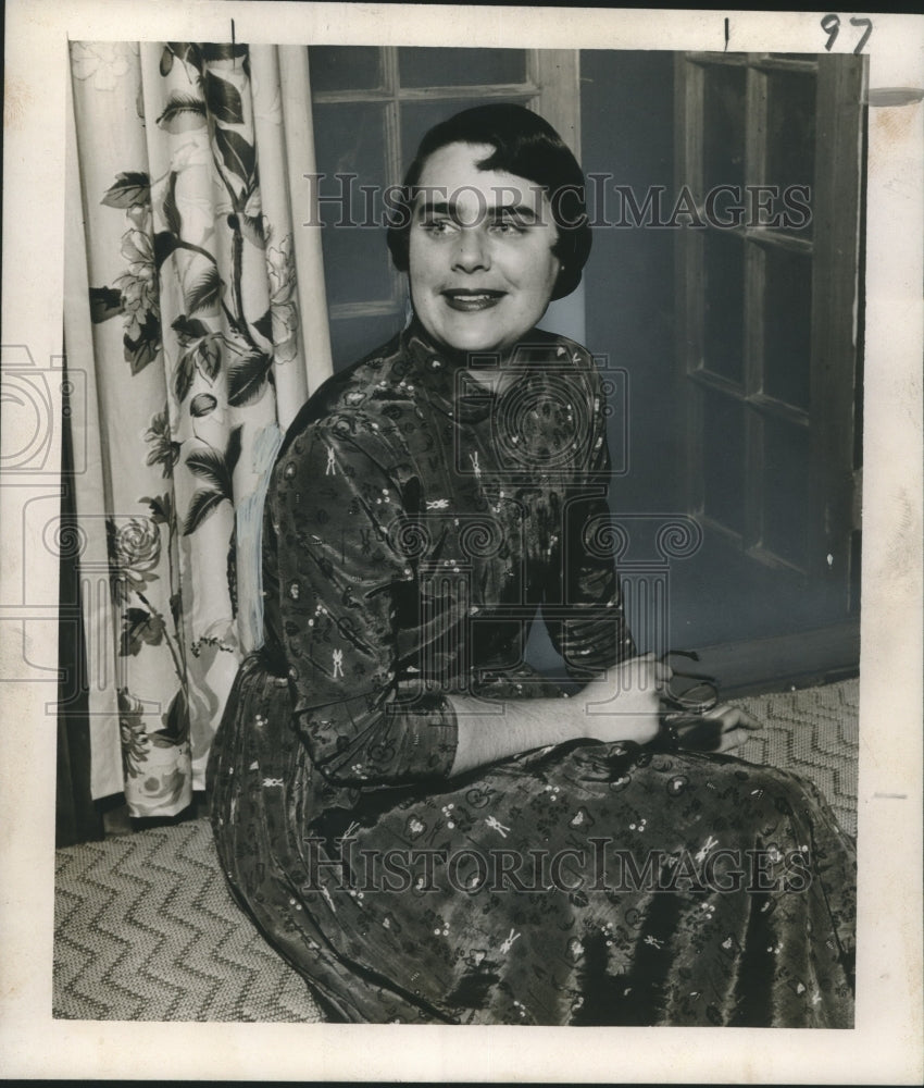 1956 Press Photo Mrs. F. Hamilton Hazlehurst, guest of Mrs. George Montgomery