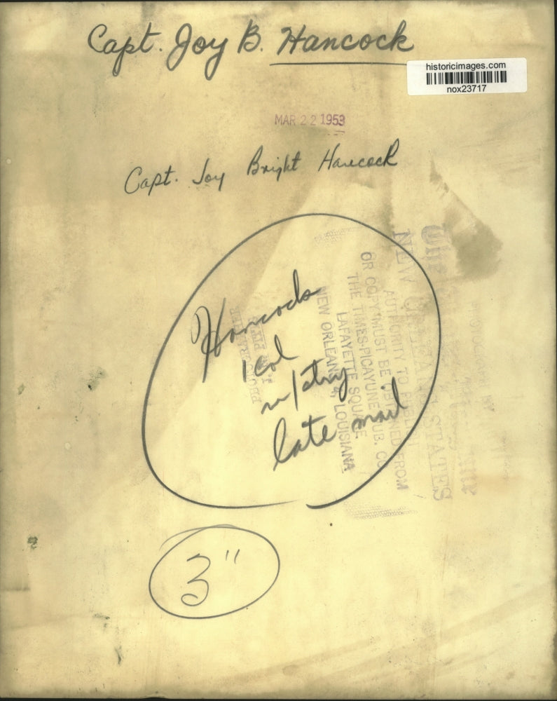 1953 Press Photo Captain Joy Bright Hancock - nox23717