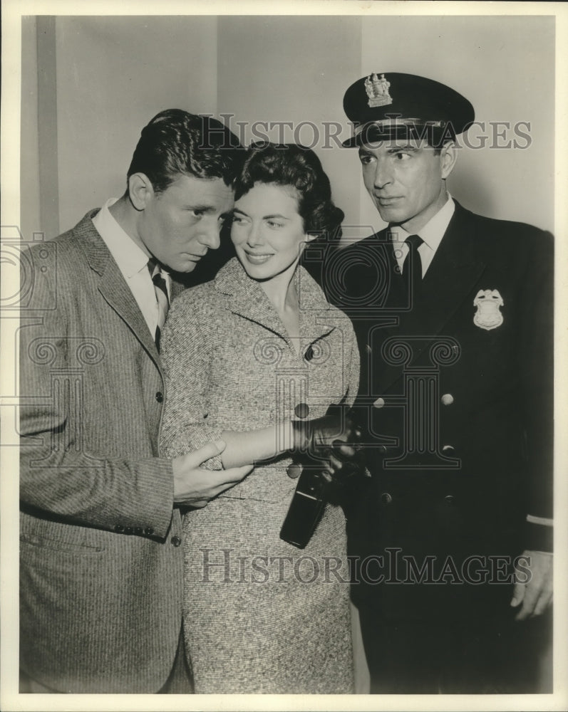 1957 Press Photo Stephen McNally, Vanessa Brown, Other on &quot;One Way Out&quot; on CBS
