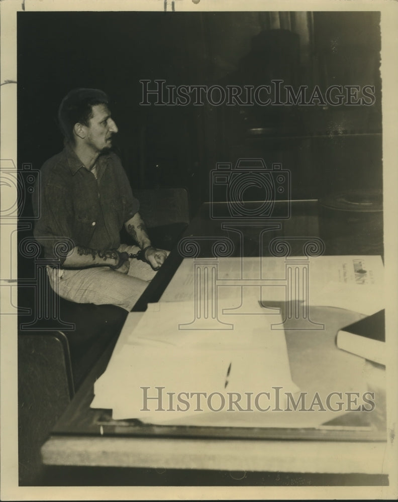 1937 Press Photo Anthony Guerrera, 32, ex-prizefighter under arrest for theft