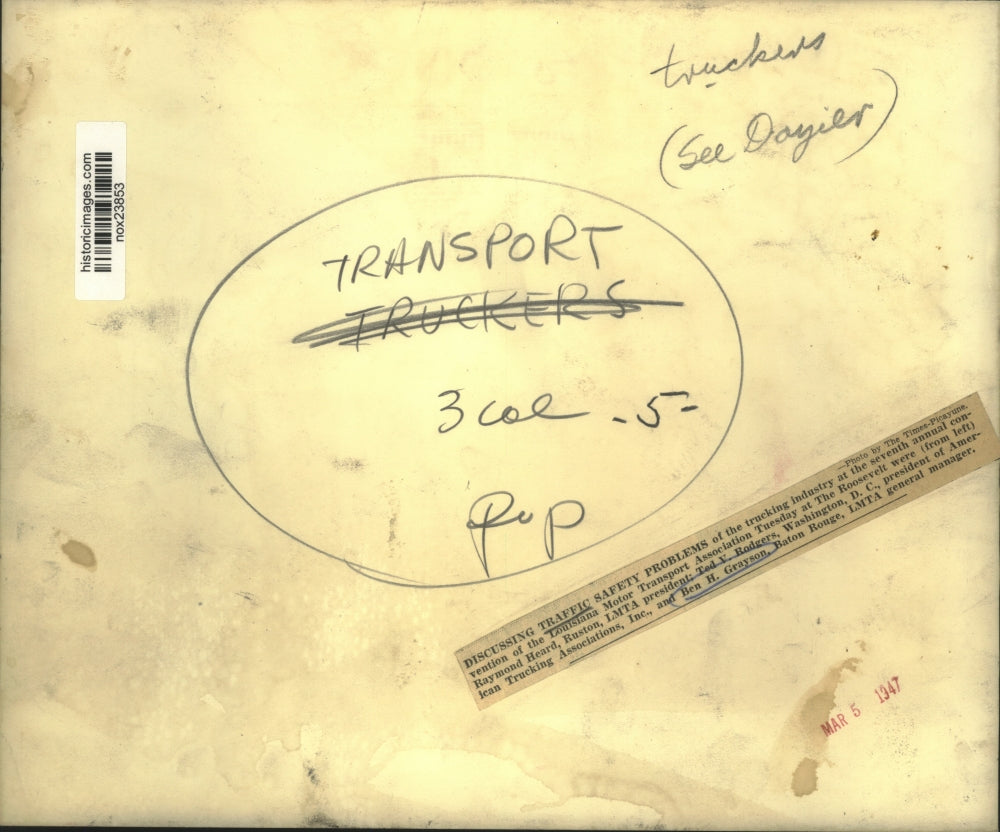 1947 Press Photo Attendees of Louisiana Motor Transport Association convention