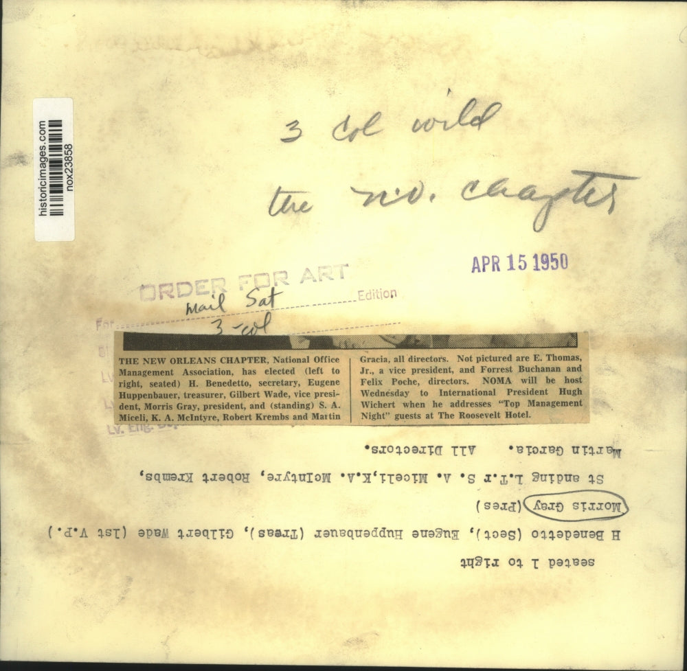 1950 Press Photo The New Orleans chapter, National Office Management Association