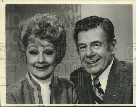 1978 Press Photo Lucille Ball and Arthur Godfrey, "CBS On The Air" - nox23985