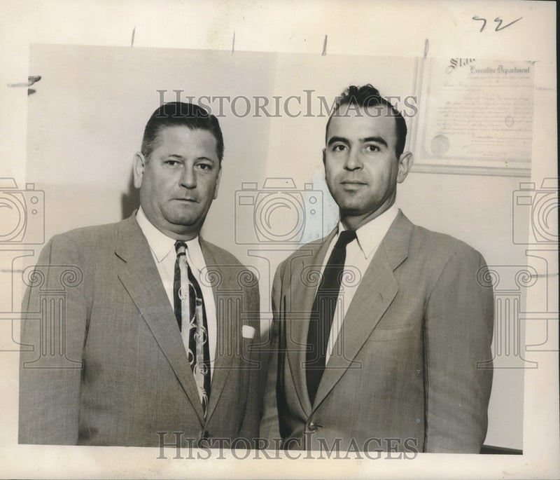 Load image into Gallery viewer, 1954 Press Photo John M. Henry and Geo W. Lebourgeois, both of New Orleans
