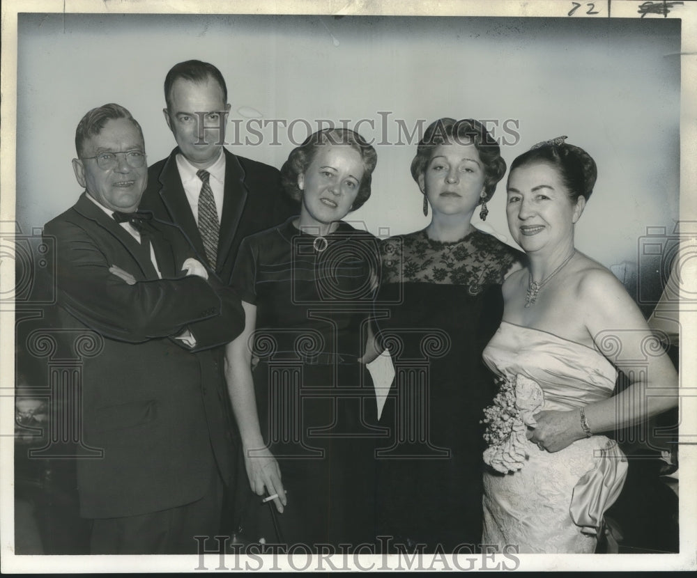 1957 Press Photo Mr. and Mrs. John B. Herrin with Others at Event - nox24123