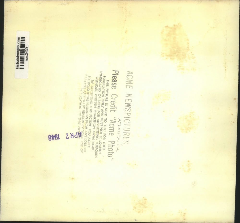 1948 Press Photo USS Shenandoah preparing for Mediterranean sea maneuvers