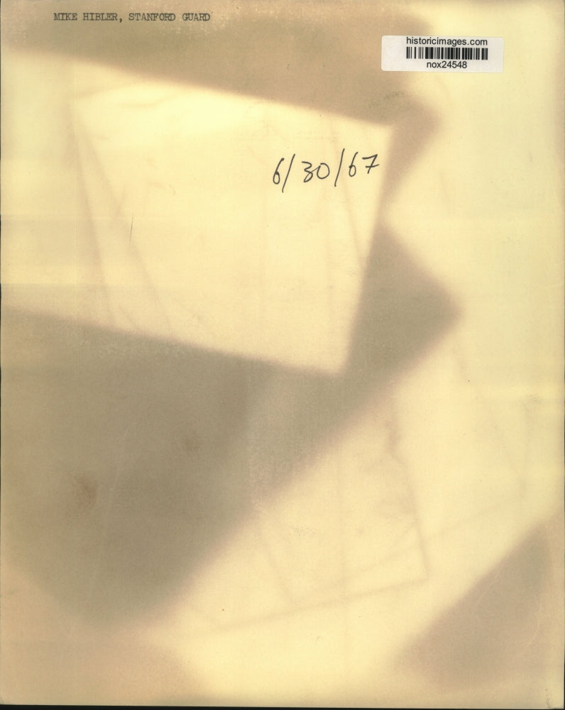 1967 Press Photo Stanford Guard Football Player Mike Hirler - nox24548