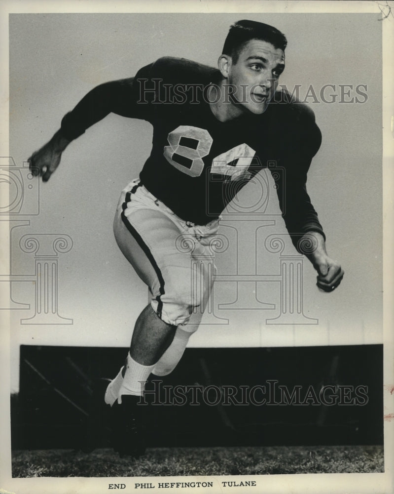 Press Photo Tulane University Football Player Phil Heffington, End - nox24604