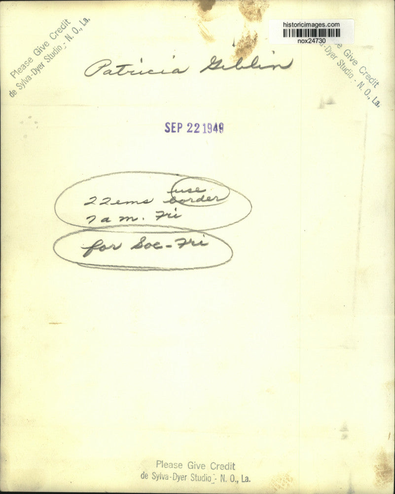 1948 Press Photo Patricia Giblin - nox24730