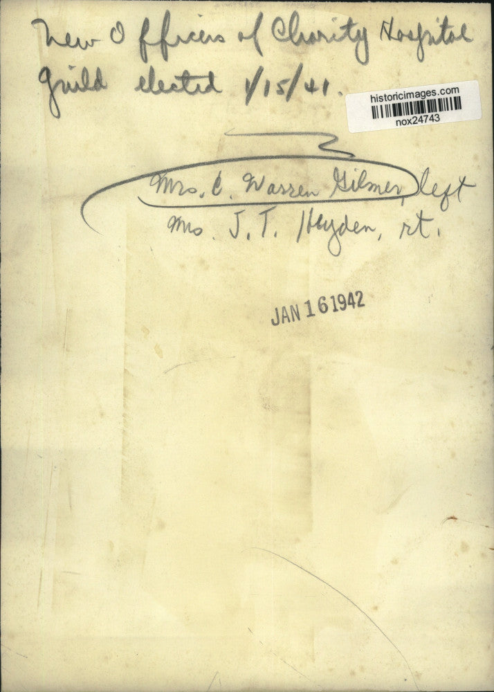 1941 Press Photo New Charity Hospital Guild Officers, New Orleans - nox24743