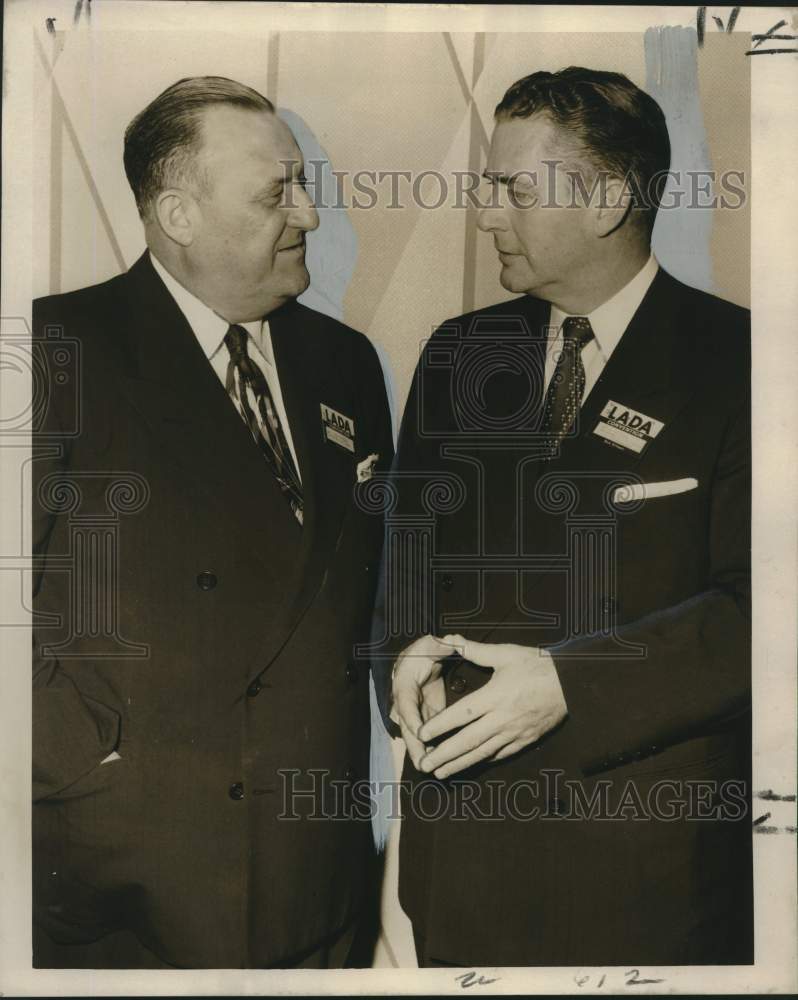 Load image into Gallery viewer, 1955 Press Photo Louisiana Automobile Dealers Association Speakers, New Orleans
