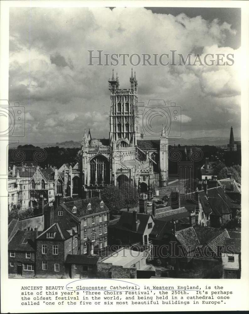 1979 Press Photo The Beautiful Gloucester Cathedral, in Western England