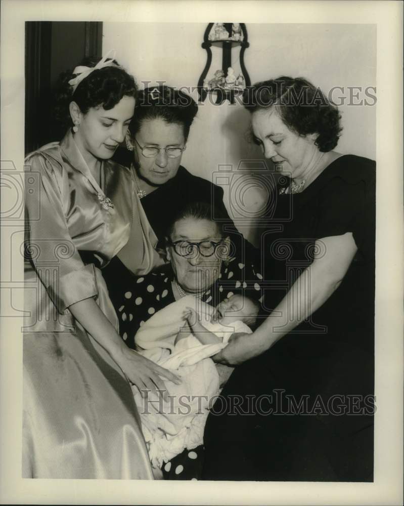 1951 Press Photo Five Generations in Hampton/Bono/Smith Family - nox24898