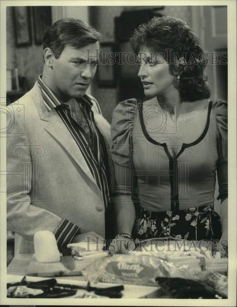 1984 Press Photo Actors Randee Heller, Don Amendolia in "Mama Malone"