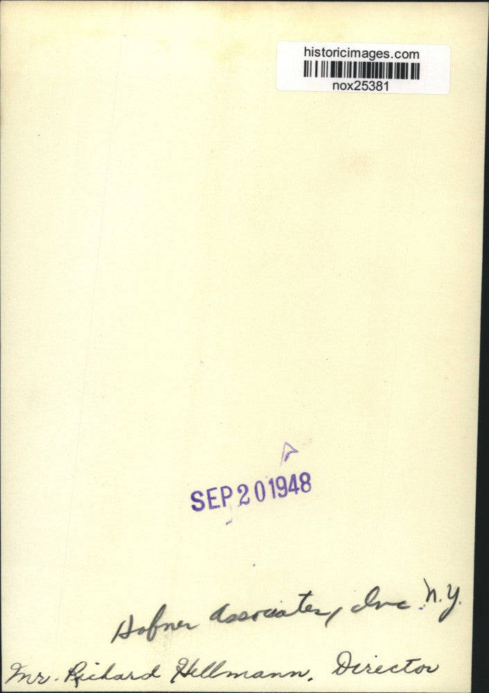 1948 Press Photo Hofner Associates Incorporated Director Richard Hellmann