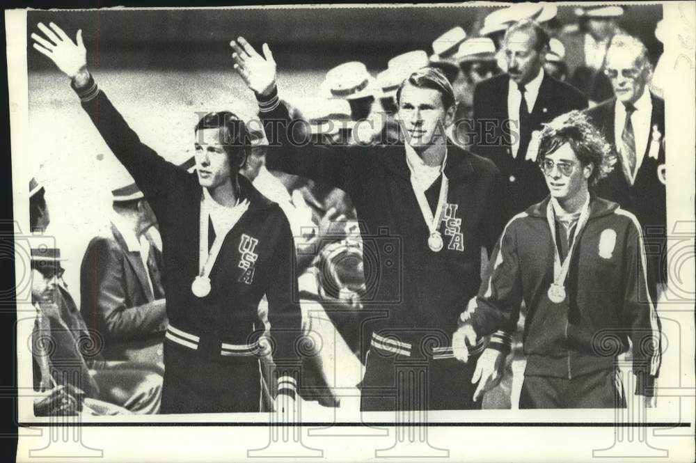 1971 Press Photo Medalist Swimmers at Pan-American Games, Cali, Colombia- Historic Images