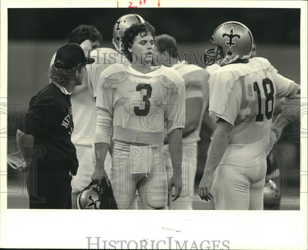 1986 Press Photo New Orleans Saints Football Quarterback Bobby Hebert
