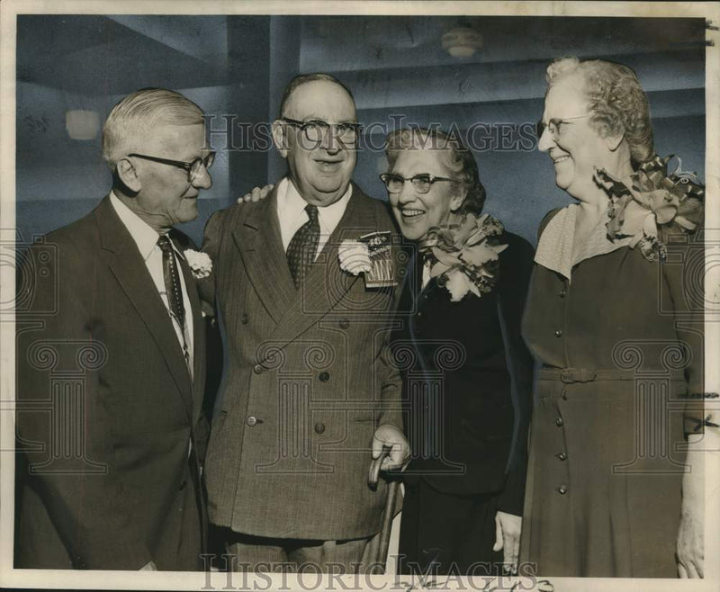 Load image into Gallery viewer, 1955 Press Photo Long-Time Marks Isaacs Employees Honored by President
