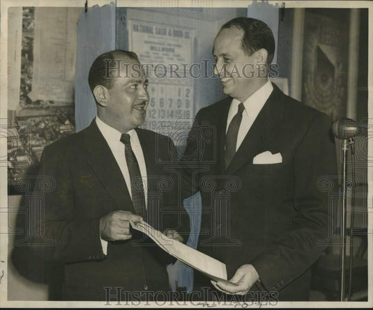 1955 Press Photo New Orleans Mayor with El Salvador Consul General - nox25713