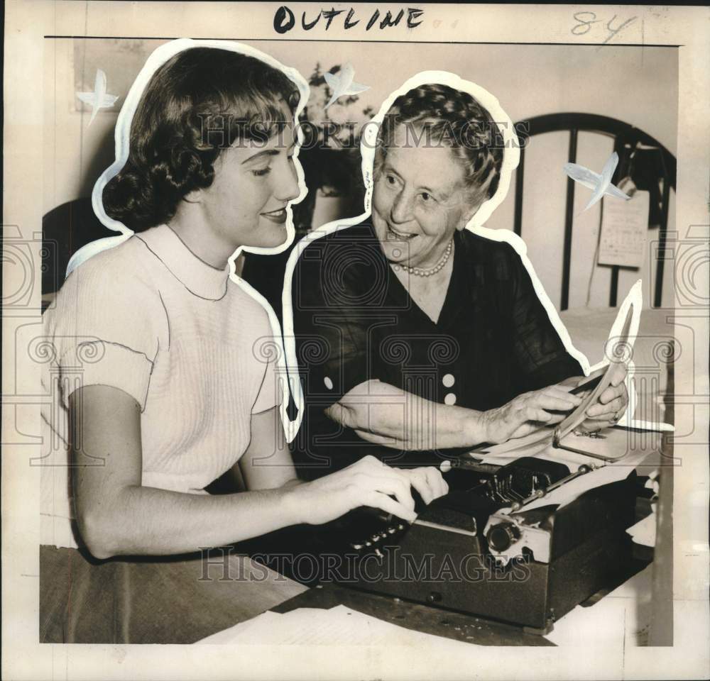 1955 Press Photo New Orleans Community Volunteers Louise Richards, Louise Guyol
