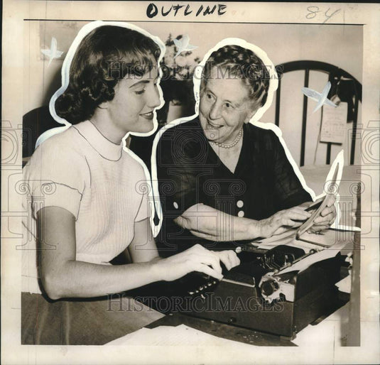 1955 Press Photo New Orleans Community Volunteers Louise Richards, Louise Guyol