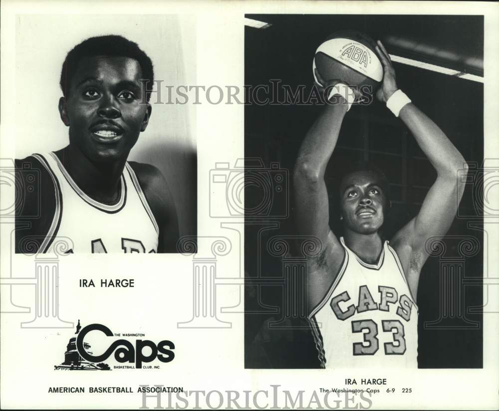 1973 Press Photo Washington Caps Basketball Player Ira Harge - nox25760- Historic Images