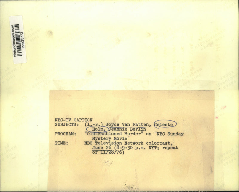 Load image into Gallery viewer, Press Photo Cast Members of "Old-Fashioned Murder" - nox25773
