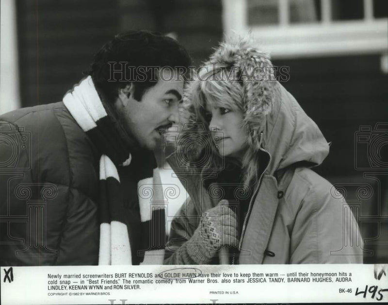 Load image into Gallery viewer, 1982 Press Photo Actors Burt Reynolds, Goldie Hawn in "Best Friends" - nox25797
