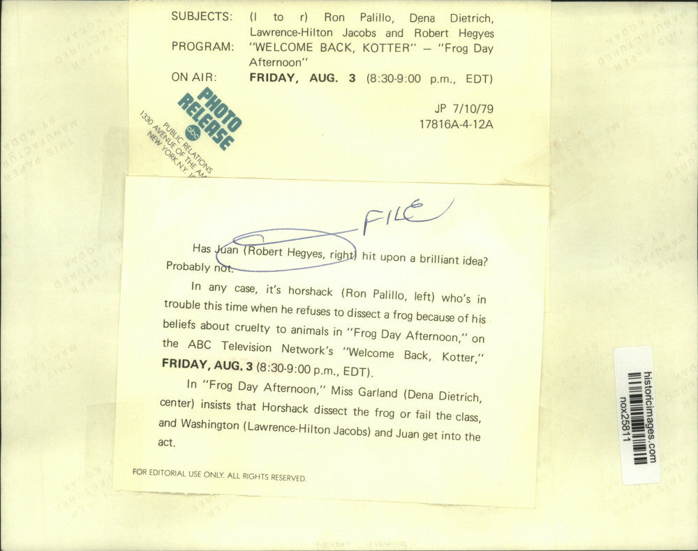 1979 Press Photo Cast in Scene from "Welcome Back, Kotter" - nox25811