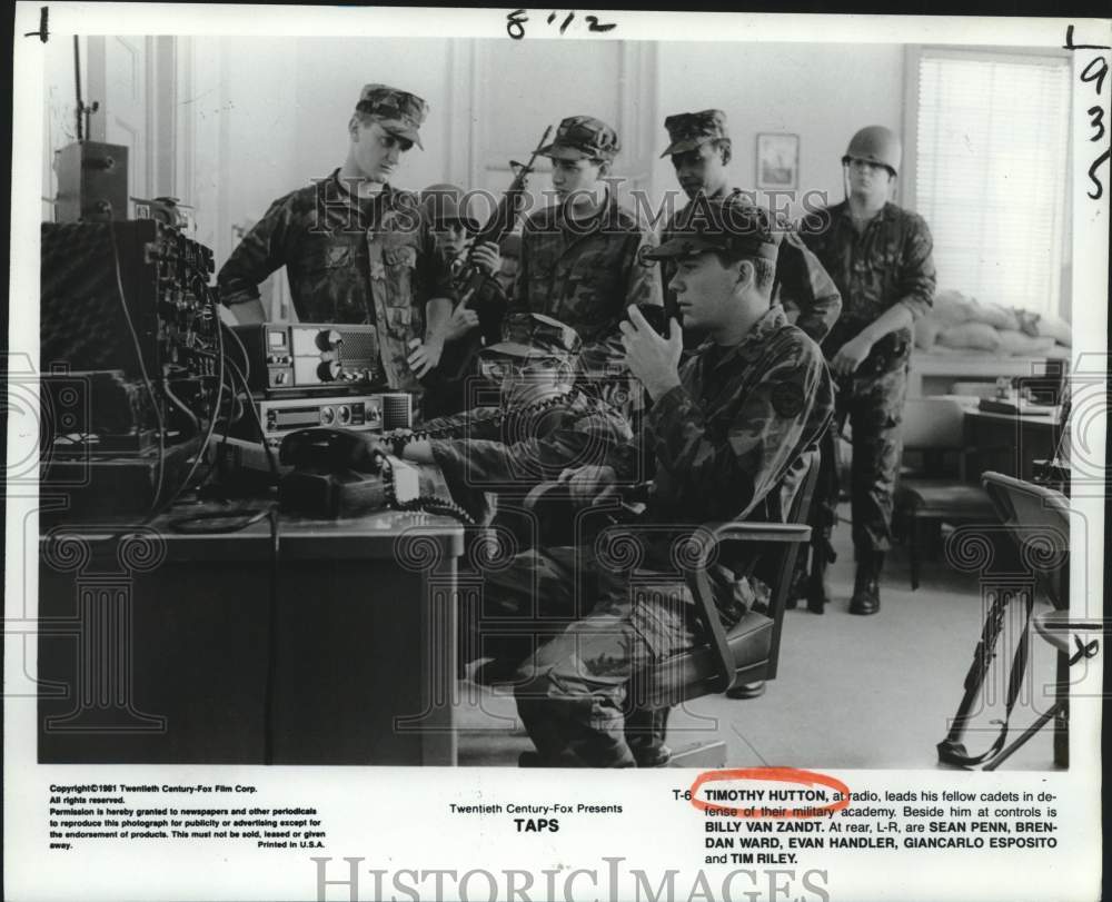 1981 Press Photo Cast Members in Scene from &quot;Taps&quot; - nox25860