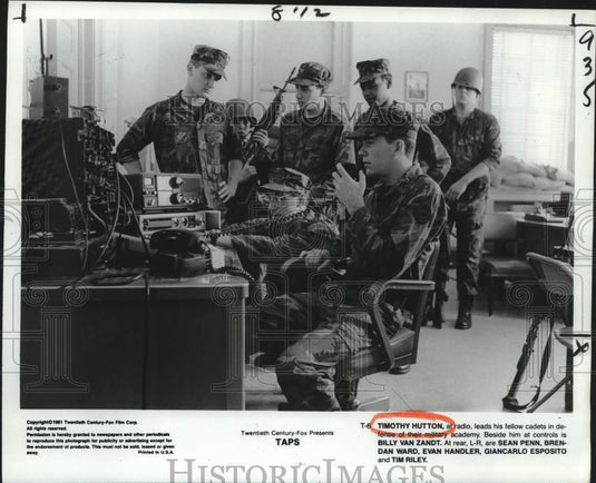 1981 Press Photo Cast Members in Scene from "Taps" - nox25860