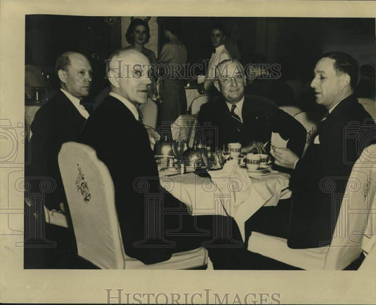 1938 Press Photo Brigadier General Edmund S. Hartshorn has Coffee in New Orleans