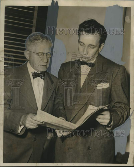1953 Press Photo Rabbi Emil Leipziger & Israel Jacobson Jewish Welfare Drive