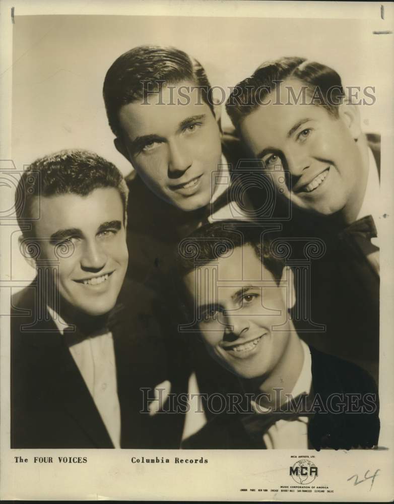 1957 Press Photo The Young Melody Men of Song, musical group- Historic Images