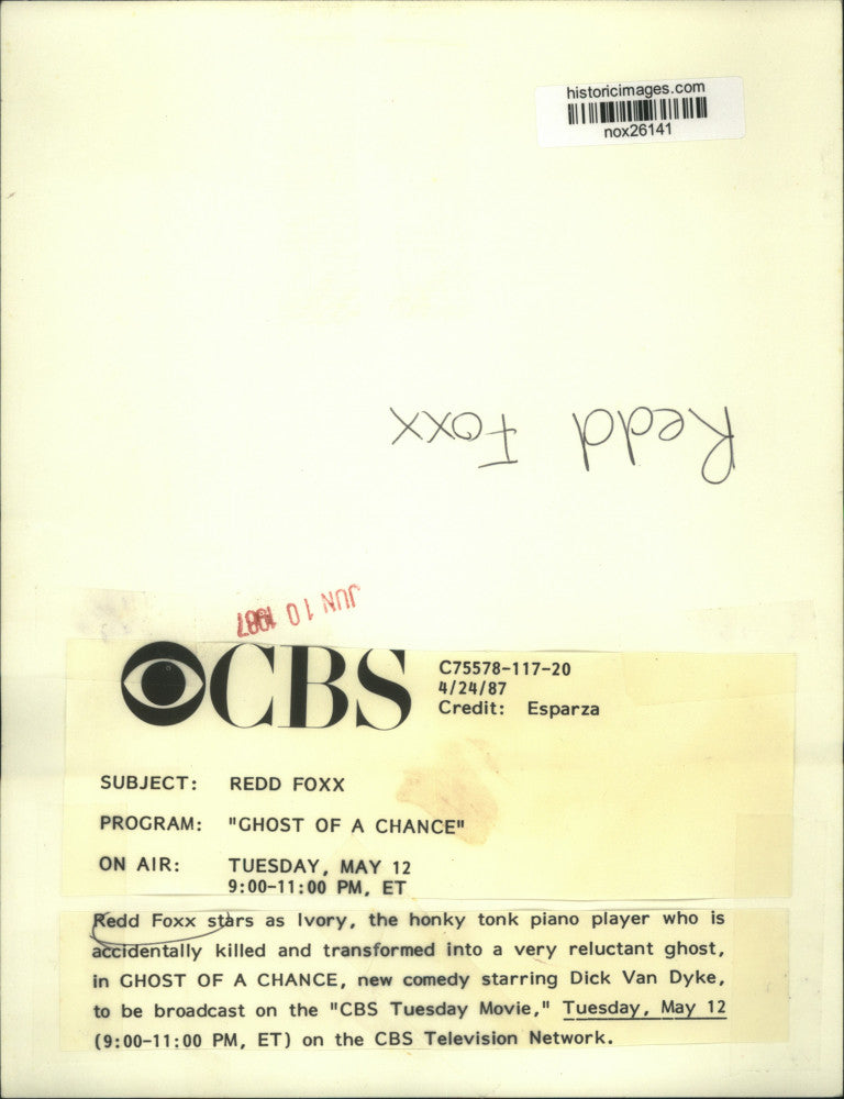 Load image into Gallery viewer, 1987 Press Photo Actor Redd Foxx in "Ghost of a Chance" on CBS
