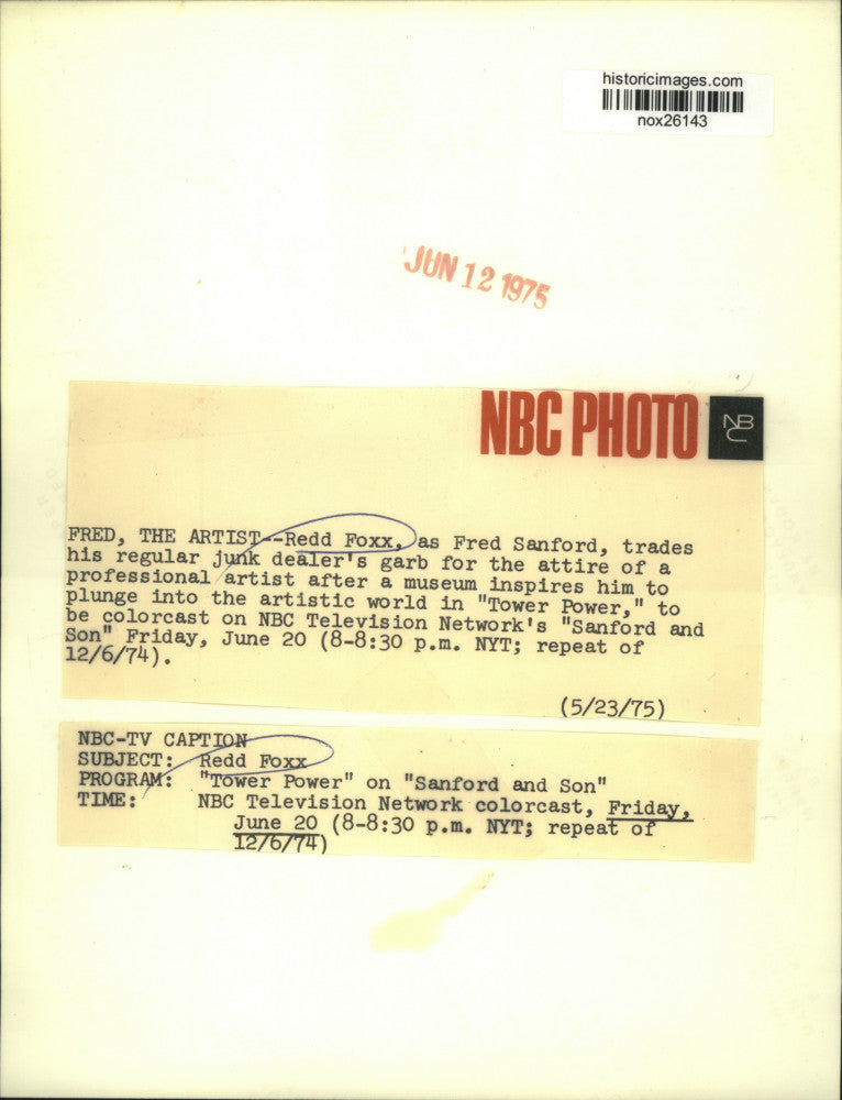 Load image into Gallery viewer, 1974 Press Photo Actor Redd Foxx, "Tower Power" on Sanford and Son on NBC
