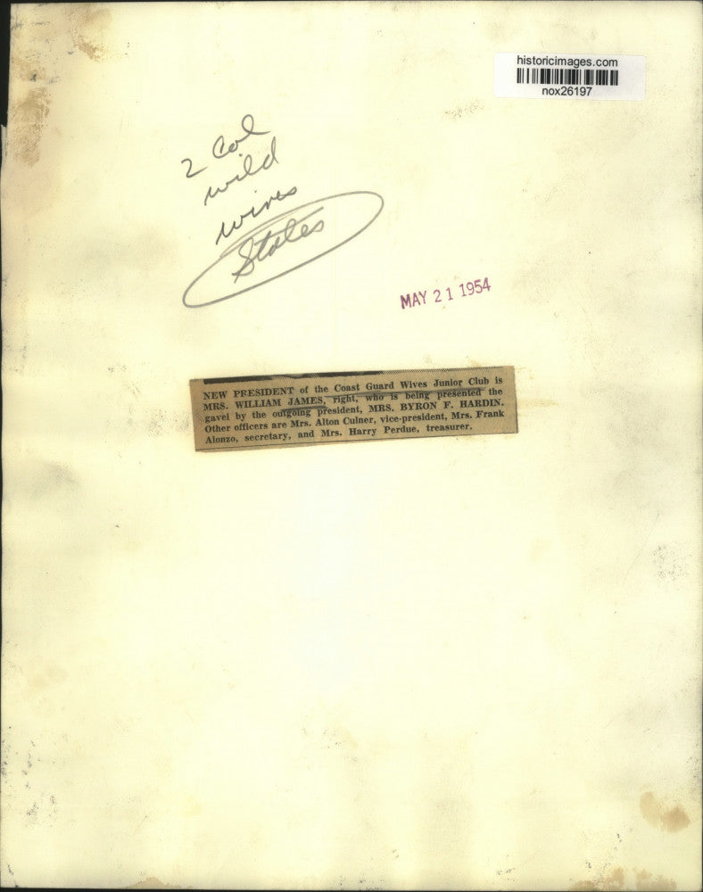 1954 Press Photo Members of the Coast Guard Wives Junior Club at Election