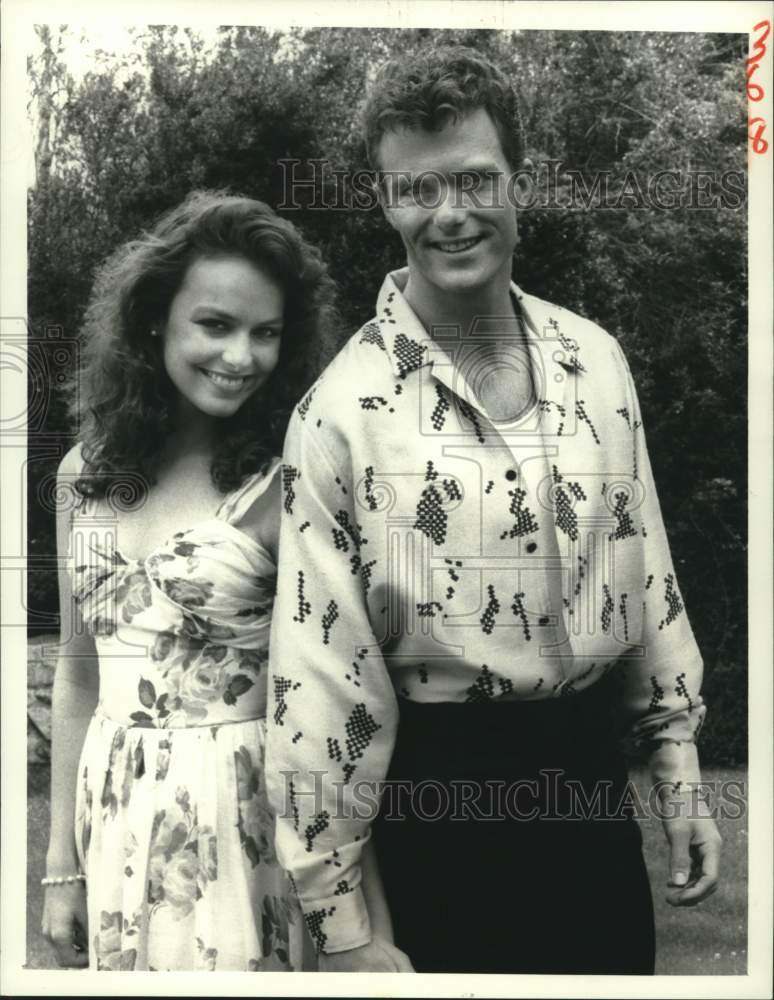 1988 Press Photo Actors Patrick Cassidy, Melora Hardin in Dirty Dancing on CBS