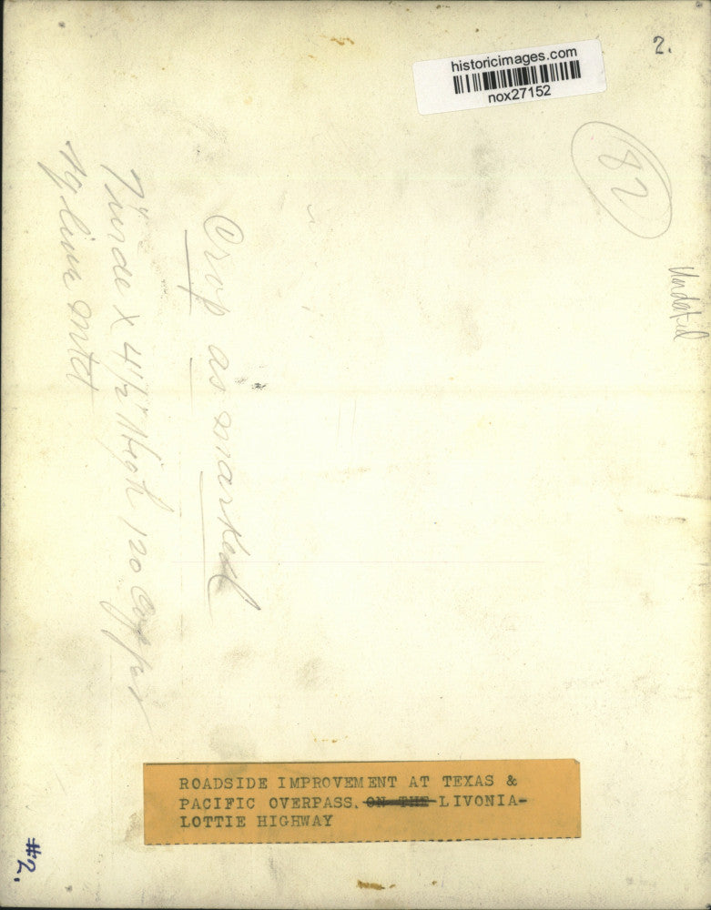 Press Photo Roadside Improvement on Livonia-Lottie Highway, Louisiana