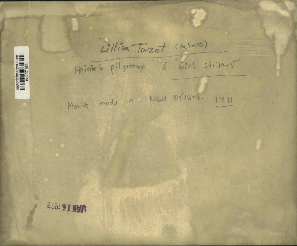 1911 Press Photo Silent Film Actress Lillian Touzet in "Girl Strikers"