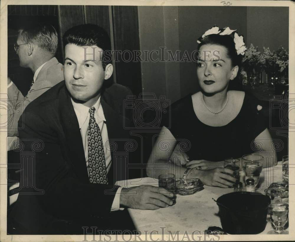 1949 Press Photo Mr. & Mrs. Richard Hindermann, New Orleans Country Club