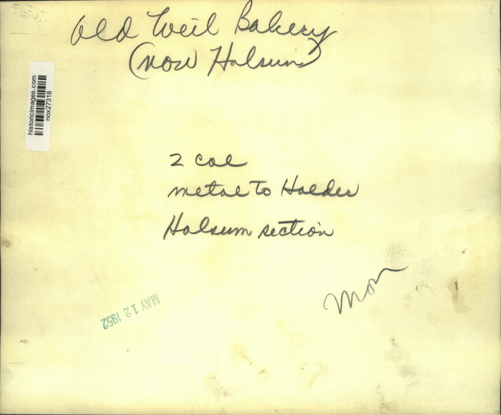 1952 Press Photo Office of Old Weil Bakery, New Orleans - nox27318